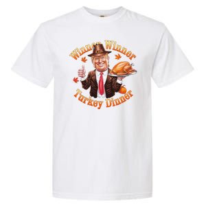 Funny Trump Winner Winner Turkey Dinner Humor Thanksgiving Fall Trump 2024 Garment-Dyed Heavyweight T-Shirt