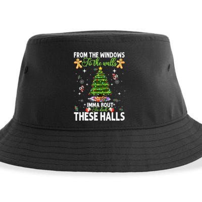 From The Windows To The Walls Imma Bout To Deck These Halls Sustainable Bucket Hat
