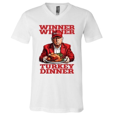 Funny Trump Winner Turkey Dinner Thanksgiving DaddyS Home V-Neck T-Shirt