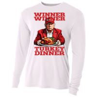 Funny Trump Winner Turkey Dinner Thanksgiving DaddyS Home Cooling Performance Long Sleeve Crew