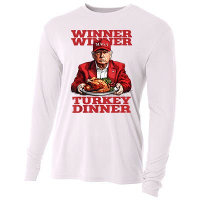 Funny Trump Winner Turkey Dinner Thanksgiving DaddyS Home Cooling Performance Long Sleeve Crew