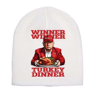 Funny Trump Winner Turkey Dinner Thanksgiving DaddyS Home Short Acrylic Beanie