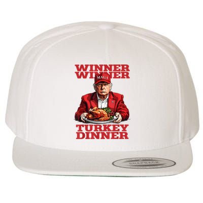 Funny Trump Winner Turkey Dinner Thanksgiving DaddyS Home Wool Snapback Cap