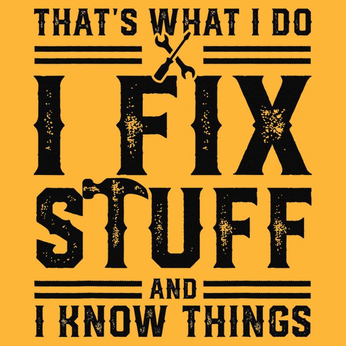 Funny That's What I Do I Fix Stuff And I Know Things   Pom Pom 12in Knit Beanie