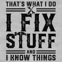 Funny That's What I Do I Fix Stuff And I Know Things   Ladies PosiCharge Tri-Blend Wicking Tank