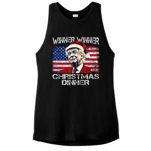 Funny Trump Winner Winner Christmas Dinner Xmas Ladies PosiCharge Tri-Blend Wicking Tank