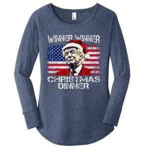 Funny Trump Winner Winner Christmas Dinner Xmas Women's Perfect Tri Tunic Long Sleeve Shirt