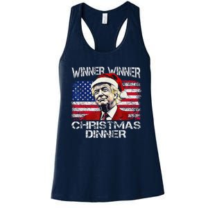 Funny Trump Winner Winner Christmas Dinner Xmas Women's Racerback Tank