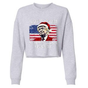 Funny Trump Winner Winner Christmas Dinner Xmas Cropped Pullover Crew