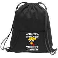 Funny Trump Winner Winner Turkey Dinner Thanksgiving Humor Sweatshirt Cinch Pack Bag