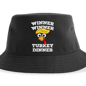 Funny Trump Winner Winner Turkey Dinner Thanksgiving Humor Sustainable Bucket Hat