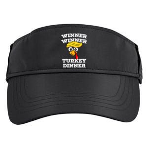 Funny Trump Winner Winner Turkey Dinner Thanksgiving Humor Adult Drive Performance Visor