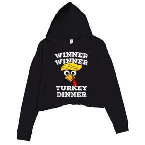 Funny Trump Winner Winner Turkey Dinner Thanksgiving Humor Crop Fleece Hoodie