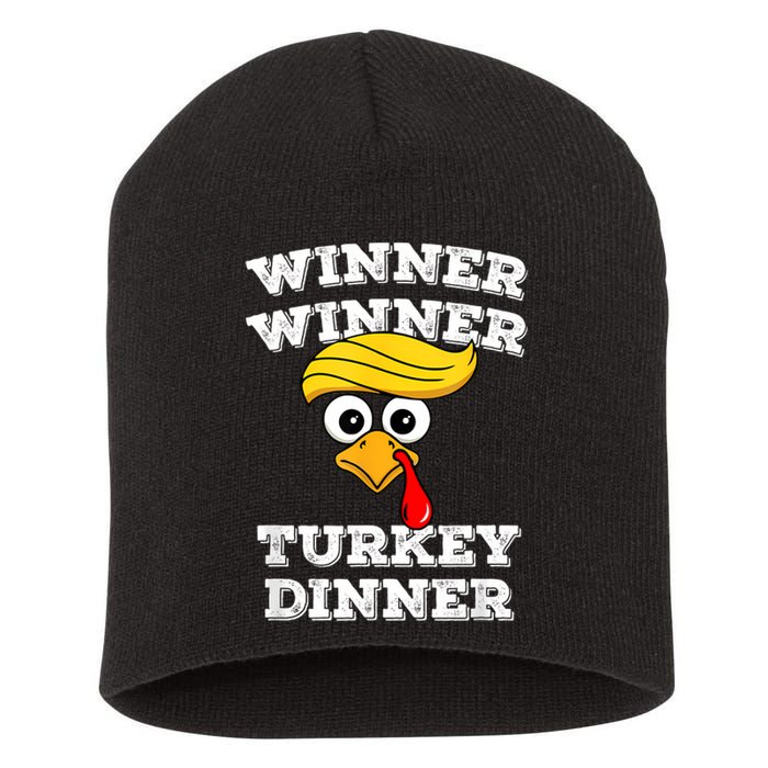 Funny Trump Winner Winner Turkey Dinner Thanksgiving Humor Short Acrylic Beanie