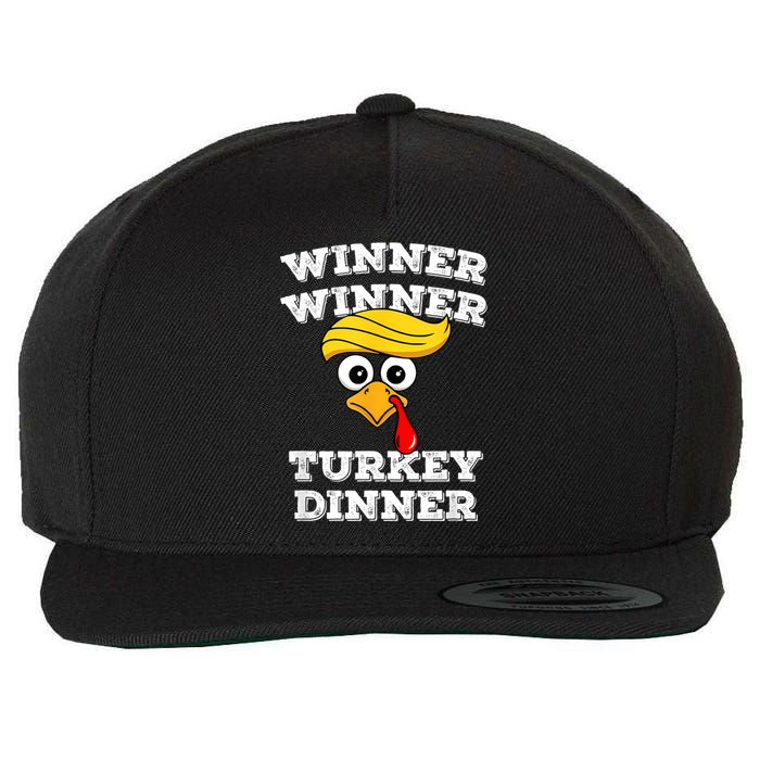 Funny Trump Winner Winner Turkey Dinner Thanksgiving Humor Wool Snapback Cap