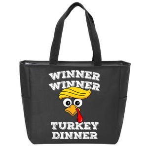 Funny Trump Winner Winner Turkey Dinner Thanksgiving Humor Zip Tote Bag