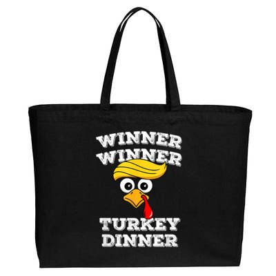 Funny Trump Winner Winner Turkey Dinner Thanksgiving Humor Cotton Canvas Jumbo Tote