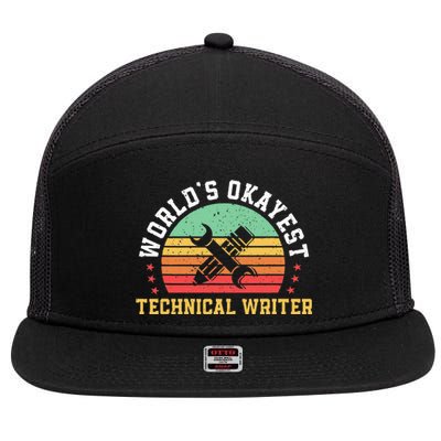 Funny Technical Writer Humor Technical Writing Services 7 Panel Mesh Trucker Snapback Hat