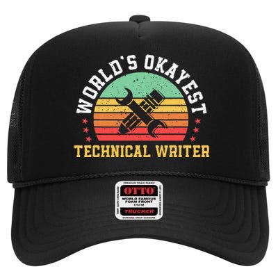 Funny Technical Writer Humor Technical Writing Services High Crown Mesh Back Trucker Hat