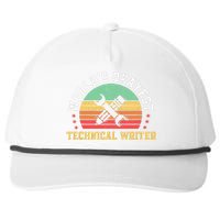 Funny Technical Writer Humor Technical Writing Services Snapback Five-Panel Rope Hat