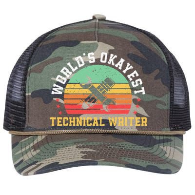 Funny Technical Writer Humor Technical Writing Services Retro Rope Trucker Hat Cap