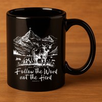 Follow The Word Not The Herd 11oz C Handle Ceramic Mug
