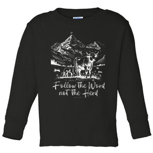 Follow The Word Not The Herd Toddler Long Sleeve Shirt