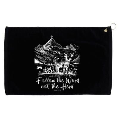 Follow The Word Not The Herd Grommeted Golf Towel