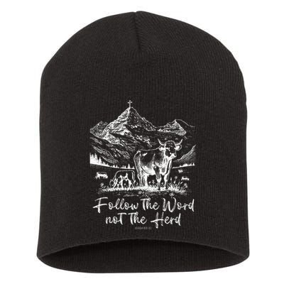 Follow The Word Not The Herd Short Acrylic Beanie