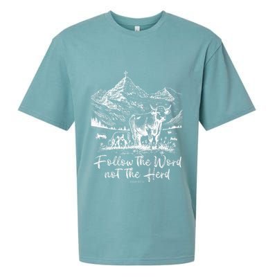 Follow The Word Not The Herd Sueded Cloud Jersey T-Shirt