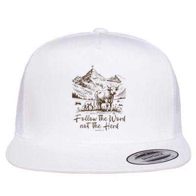 Follow The Word Not The Herd Flat Bill Trucker Hat
