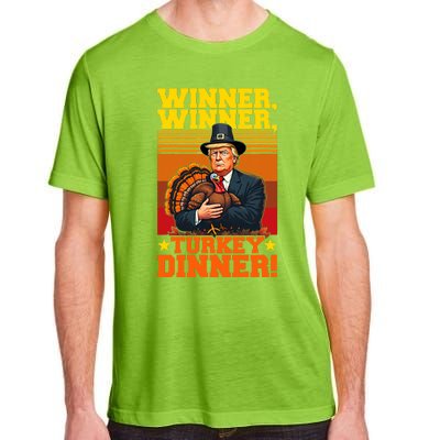 Funny Trump Winner Winner Turkey Dinner Thanksgiving Humor Adult ChromaSoft Performance T-Shirt