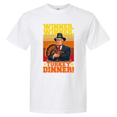 Funny Trump Winner Winner Turkey Dinner Thanksgiving Humor Garment-Dyed Heavyweight T-Shirt