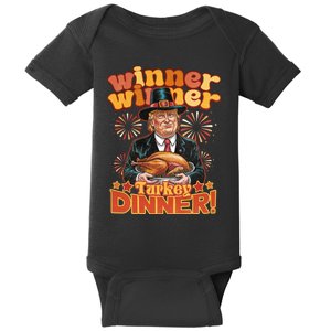 Funny Trump Winner Winner Turkey Dinner Thanksgiving Apparel Baby Bodysuit