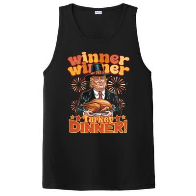 Funny Trump Winner Winner Turkey Dinner Thanksgiving Apparel PosiCharge Competitor Tank