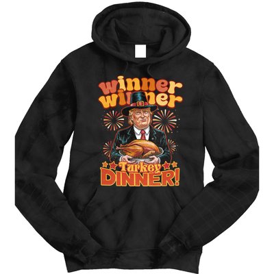 Funny Trump Winner Winner Turkey Dinner Thanksgiving Apparel Tie Dye Hoodie