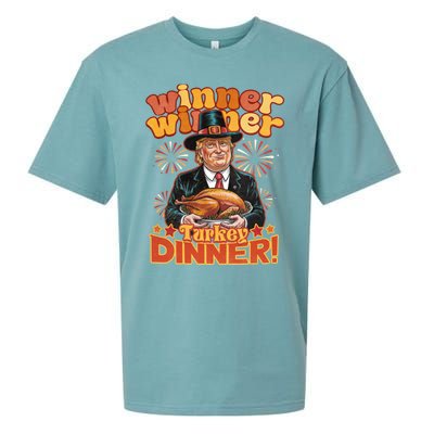 Funny Trump Winner Winner Turkey Dinner Thanksgiving Apparel Sueded Cloud Jersey T-Shirt