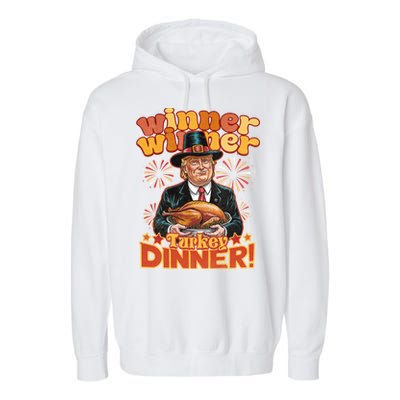 Funny Trump Winner Winner Turkey Dinner Thanksgiving Apparel Garment-Dyed Fleece Hoodie