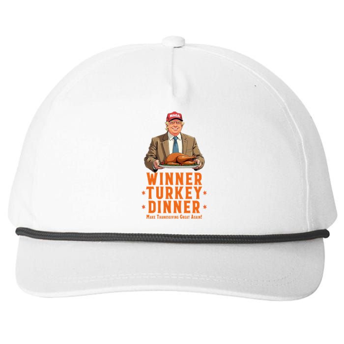 Funny Trump Winner Winner Turkey Dinner Thanksgiving Apparel Snapback Five-Panel Rope Hat