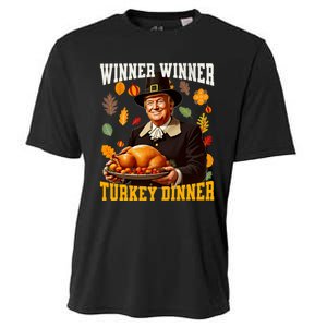 Funny Trump Winner Winner Turkey Dinner Thanksgiving Apparel Cooling Performance Crew T-Shirt