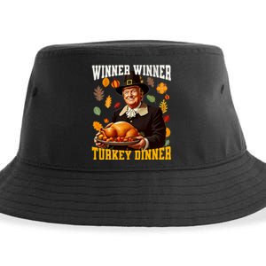 Funny Trump Winner Winner Turkey Dinner Thanksgiving Apparel Sustainable Bucket Hat