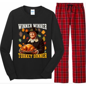 Funny Trump Winner Winner Turkey Dinner Thanksgiving Apparel Long Sleeve Pajama Set