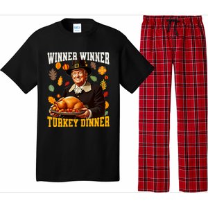 Funny Trump Winner Winner Turkey Dinner Thanksgiving Apparel Pajama Set