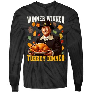 Funny Trump Winner Winner Turkey Dinner Thanksgiving Apparel Tie-Dye Long Sleeve Shirt