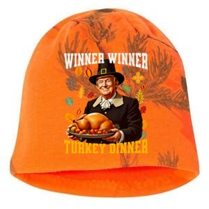 Funny Trump Winner Winner Turkey Dinner Thanksgiving Apparel Kati - Camo Knit Beanie