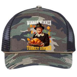 Funny Trump Winner Winner Turkey Dinner Thanksgiving Apparel Retro Rope Trucker Hat Cap