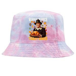 Funny Trump Winner Winner Turkey Dinner Thanksgiving Apparel Tie-Dyed Bucket Hat