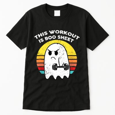 Funny This Workout Is Boo Sheet Halloween Ghost Exercise Gym Tall T-Shirt