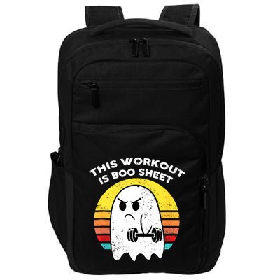 Funny This Workout Is Boo Sheet Halloween Ghost Exercise Gym Impact Tech Backpack
