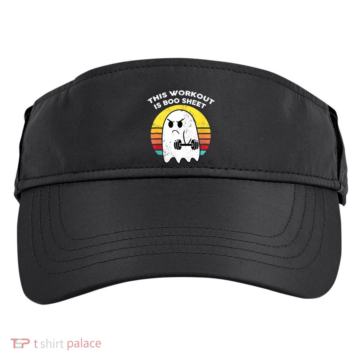 Funny This Workout Is Boo Sheet Halloween Ghost Exercise Gym Adult Drive Performance Visor